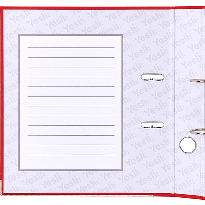 Папка-регистратор "Yesli:", А4, 75 мм, ПВХ Эко, красный - 8