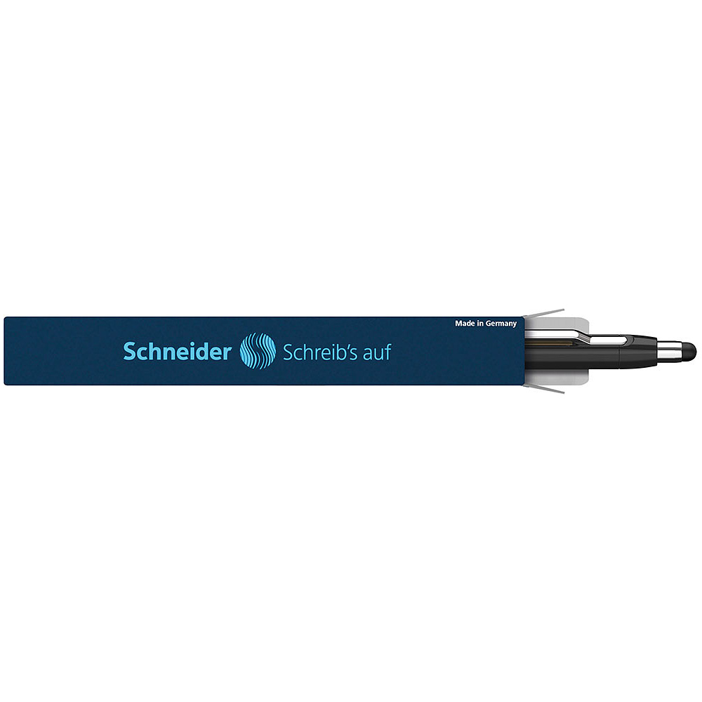 Ручка шариковая автоматическая "Schneider Epsilon Touch", черный, золотой, стерж. синий - 4