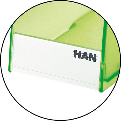 Модуль для бумаги вертикальный "Twin",  прозрачный зеленый - 3