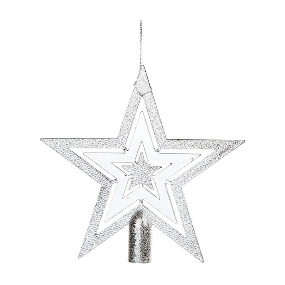 Верхушка елочная "Звезда", серебристый