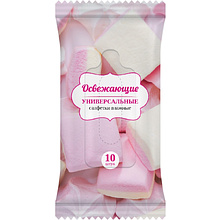 Чистящие салфетки влажные антибактериальные для рук "AQUA VIVA", 10 шт.