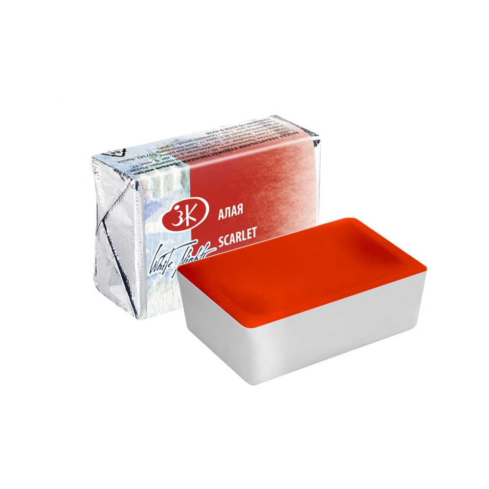 Краски акварельные "Белые ночи", 318 алая, кювета