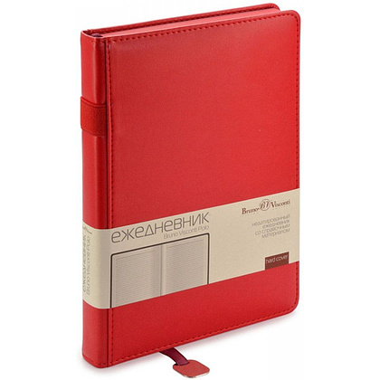 Ежедневник недатированный "Polo", А5, 320 страниц, красный