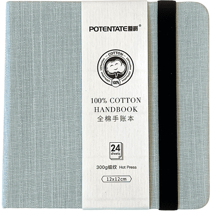 Cкетчбук для акварели "Potentate", горячий пресс, 12х12 см, 300 г/м2, 24 листа, серый