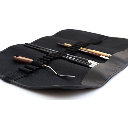 Пенал-органайзер "Малевичъ" для кистей, 34х48, черный - 4