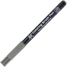 Маркер акварельный "Koi Color Brush", теплый темно-серый