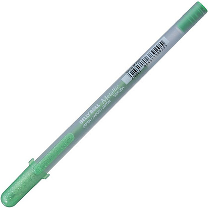 Ручка гелевая "Gelly Roll Metallic", 1.0 мм, прозрачный, стерж. изумрудный