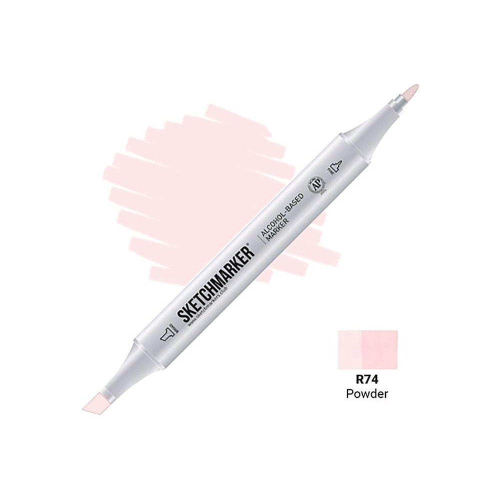 Маркер перманентный двусторонний "Sketchmarker", R74 пудра