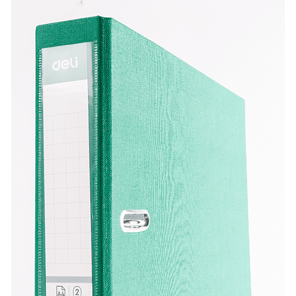 Папка-регистратор "Deli", А4, 50 мм, зеленый - 3