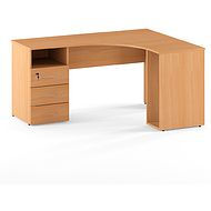 Коллекция Столица стол письменный угловой С-086/1 правый, 1500х1200/500х750 мм, бук