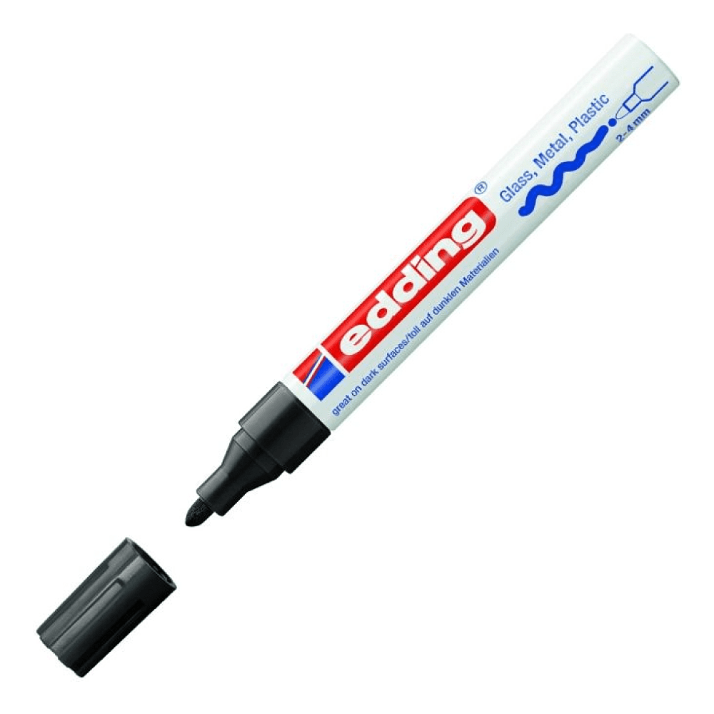 Маркер перманентный на нитрокраске Edding "750", черный