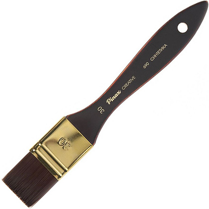 Кисть для рисования "Pinax CREATIVE", синтетика, жесткая, флейц, №30