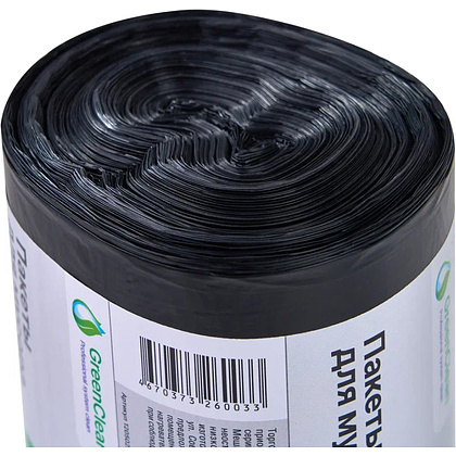Мешки для мусора GreenClean Экономка, ПНД, 20 мкм, 65х100 см, 120 л, 50 шт/рулон, черный - 6