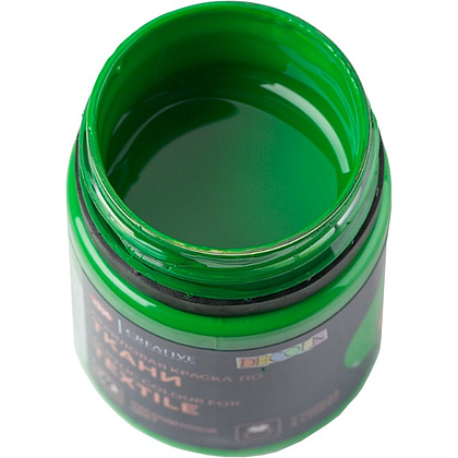 Краска акриловая по ткани "Декола", 717 зеленая светлая, 50 мл., банка - 5