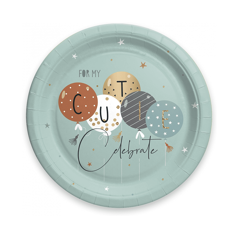 Тарелка бумажная "Г12", 23 см, 6 шт, ассорти - 2