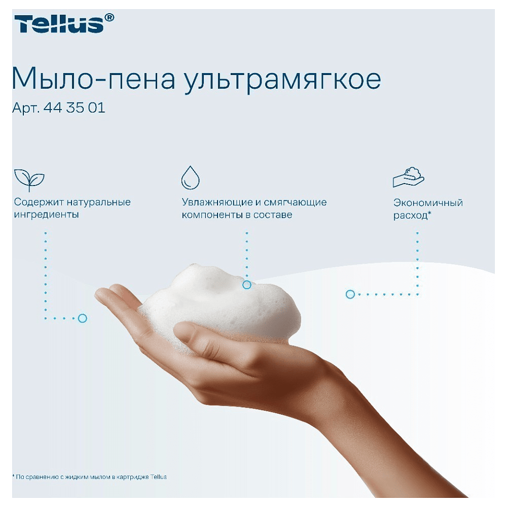 Мыло-пена Tellus Премиум, 1 л, ультрамягкое, SC4 - 9