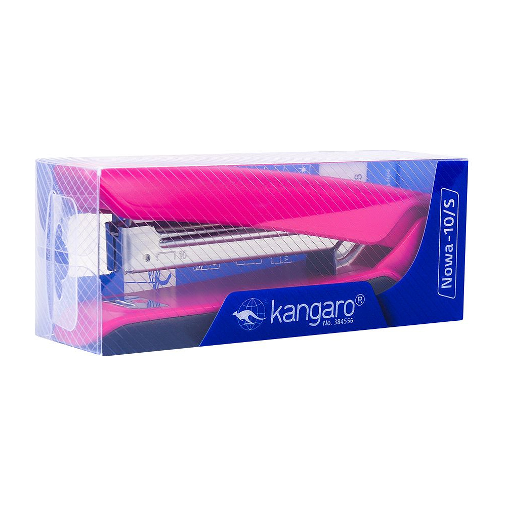 Скобосшиватель "Nowa-10/S", №10, 15 листов, розовый - 2