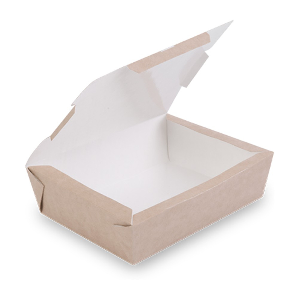 Контейнер бумажный 1000 мл без окна, 190/170х150/130х50, 50 шт/упак, крафт