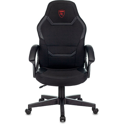 Кресло игровое Бюрократ "Zombie 10", ткань, экокожа, пластик, черный - 2