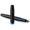 Ручка перьевая Parker "IM Vibrant Rings F315 Marine Blue PVD", F, черный, синий, патрон синий - 3