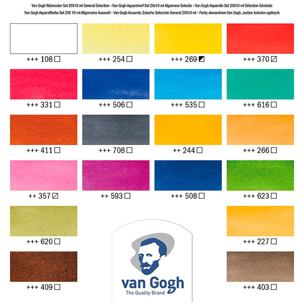 Набор красок акварельных "Van Gogh", 20 цветов, 10 мл - 2