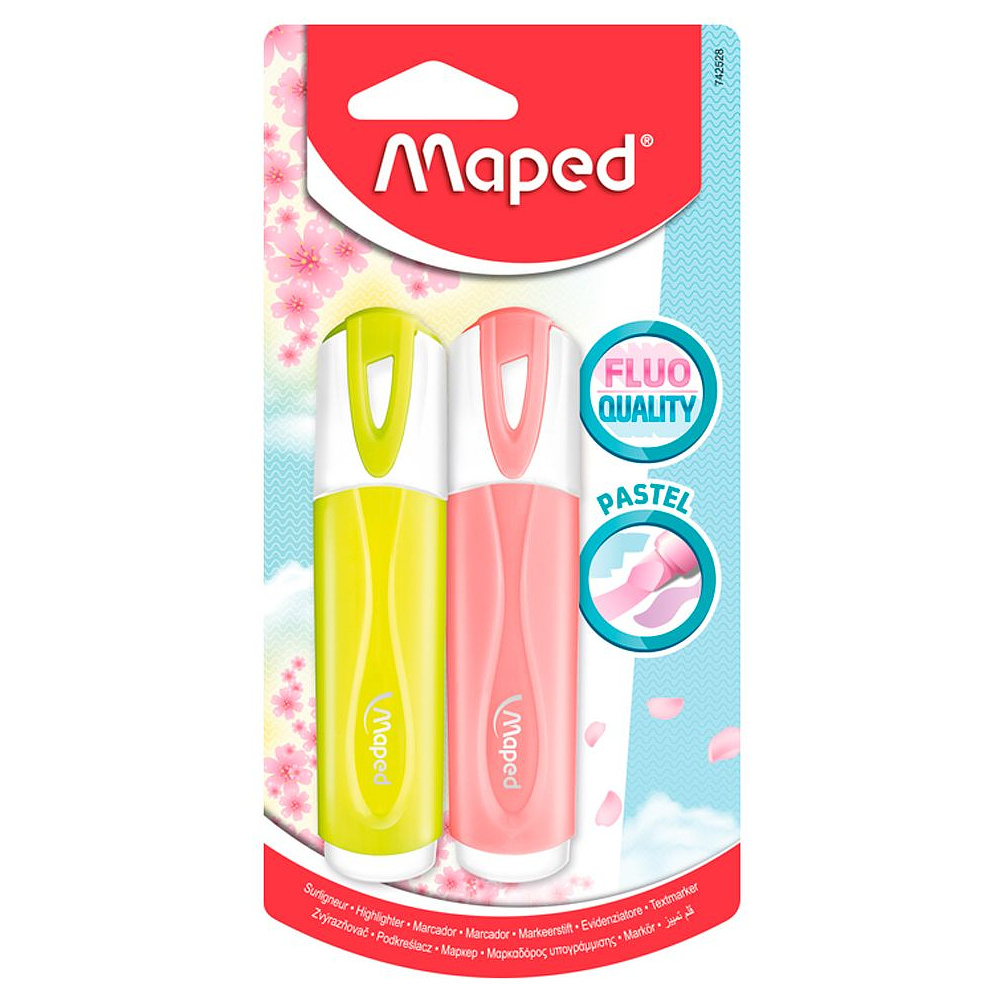 Маркер текстовый Maped "Pastel", 2 шт, ассорти - 2