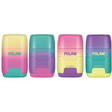 Ластик-точилка Milan "Sunset", 2 отверстия, с контейнером