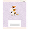 Тетрадь "Котики (Универсальная плашка)", А5, 12 листов, линейка, скоба сбоку, ассорти - 2