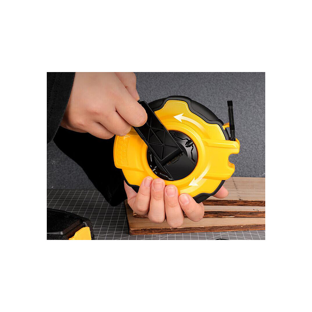 Рулетка "Deli 9920", 20 м, желтый, черный - 3