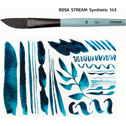 Кисть "ROSA Stream 143", синтетика, даггер лайнер, №6 - 3