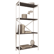 Стеллаж ALLERD RION, белый муар, 675х300х1500, металл бруклин