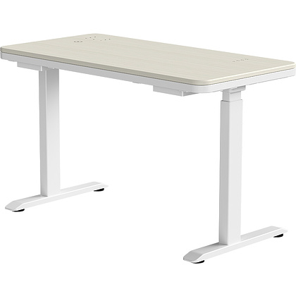 Стол с электроприводом двухмоторный AOKE HOME WOOD, цвет белый/береза  - 7