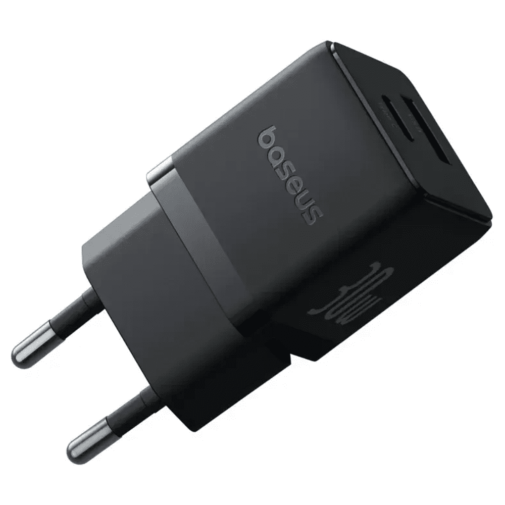 Сетевое зарядное устройство Baseus "Palm", Fast Charger, C+U, 30W, EU, Cluster Black - 3