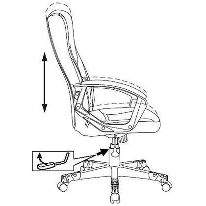Кресло игровое Бюрократ "Zombie 10", ткань, экокожа, пластик, черный, белый - 6