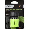 Соединитель-коннектор для шлангов Deli GS EDL8792, 1/2", быстросъемный, черный, зеленый - 3