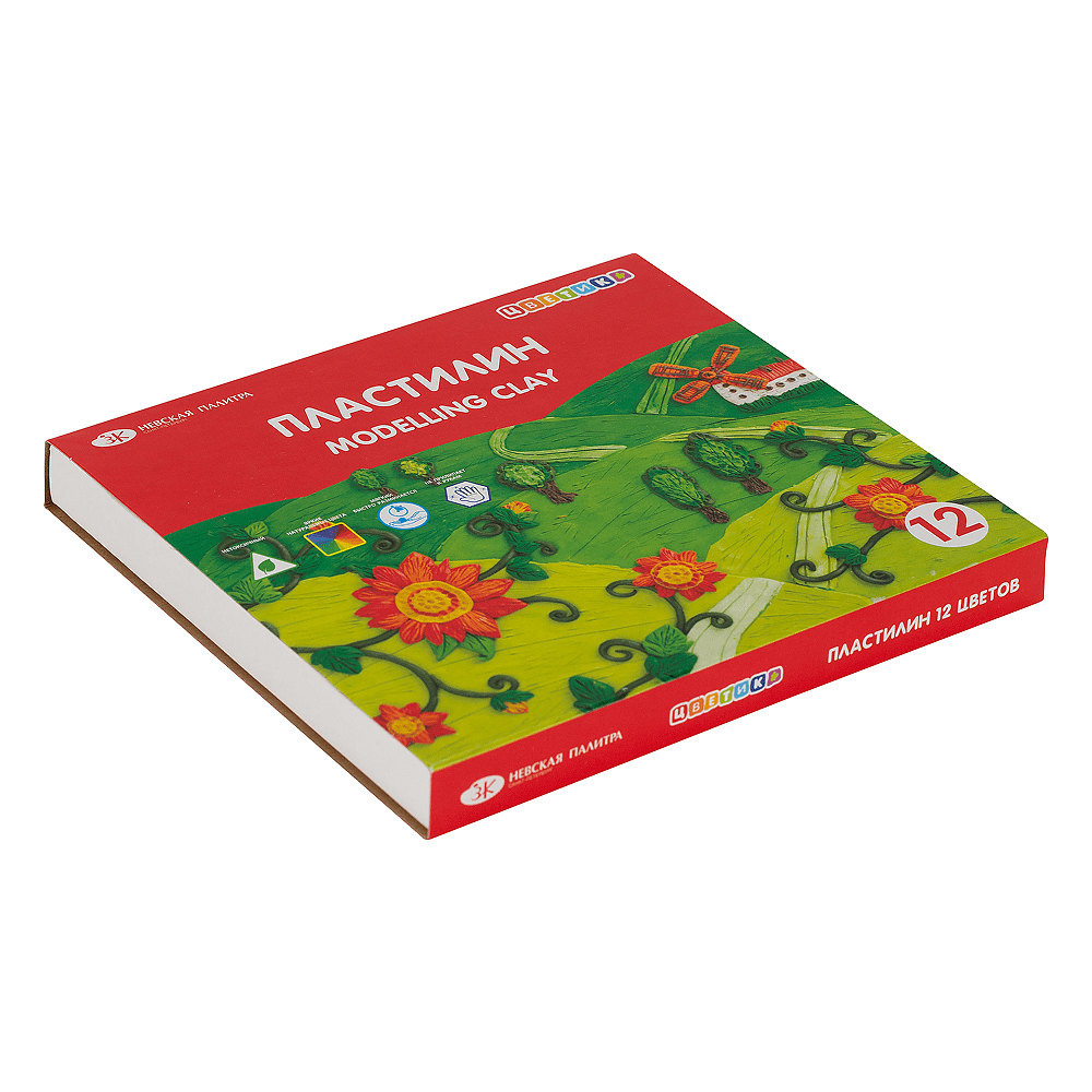 Пластилин "Цветик", 12 цветов - 3