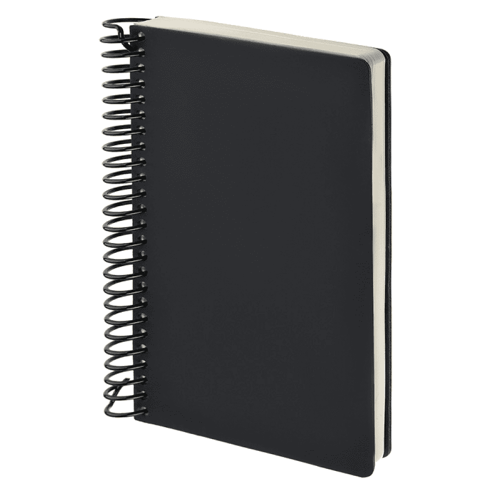 Ежедневник недатированный "Agenda", А5, на спирали, черный - 2