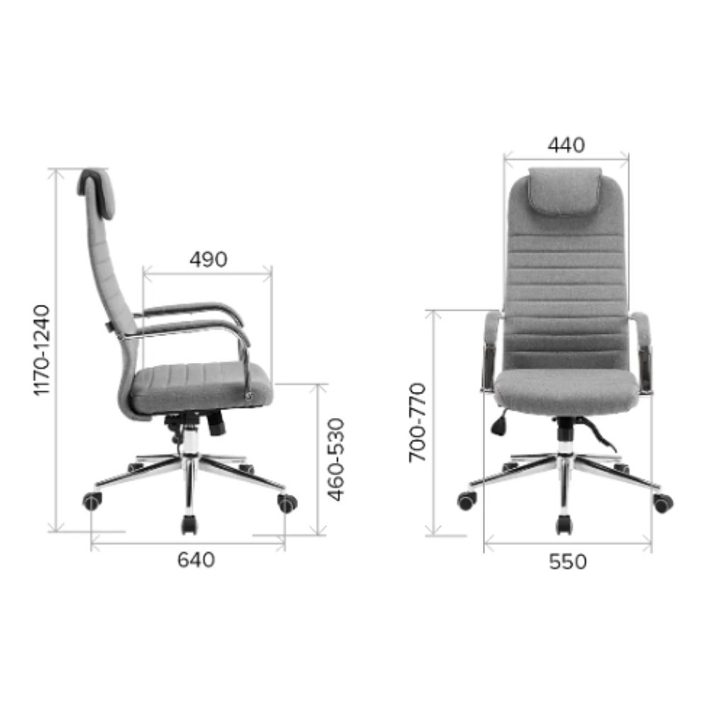 Компьютерное кресло EVERPROF EP-710, ткань, черный - 7