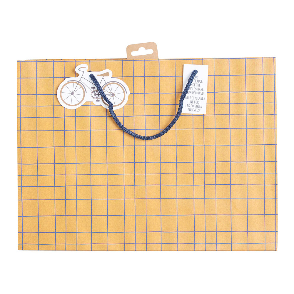 Пакет бумажный подарочный "Kraft. Bike", 37.3x11.8x27.5 см, крафт - 3