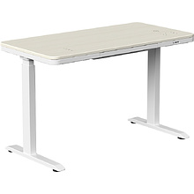 Стол с электроприводом двухмоторный AOKE HOME WOOD, цвет белый/береза 