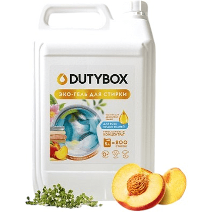 Средство для стирки Dutybox, Персик и масло жожоба, 5 л, экологичное, гель-концентрат
