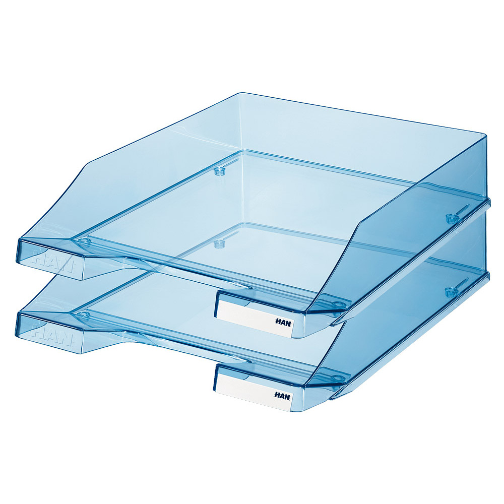 Модуль для бумаги горизонтальный "Han", прозрачный синий - 2