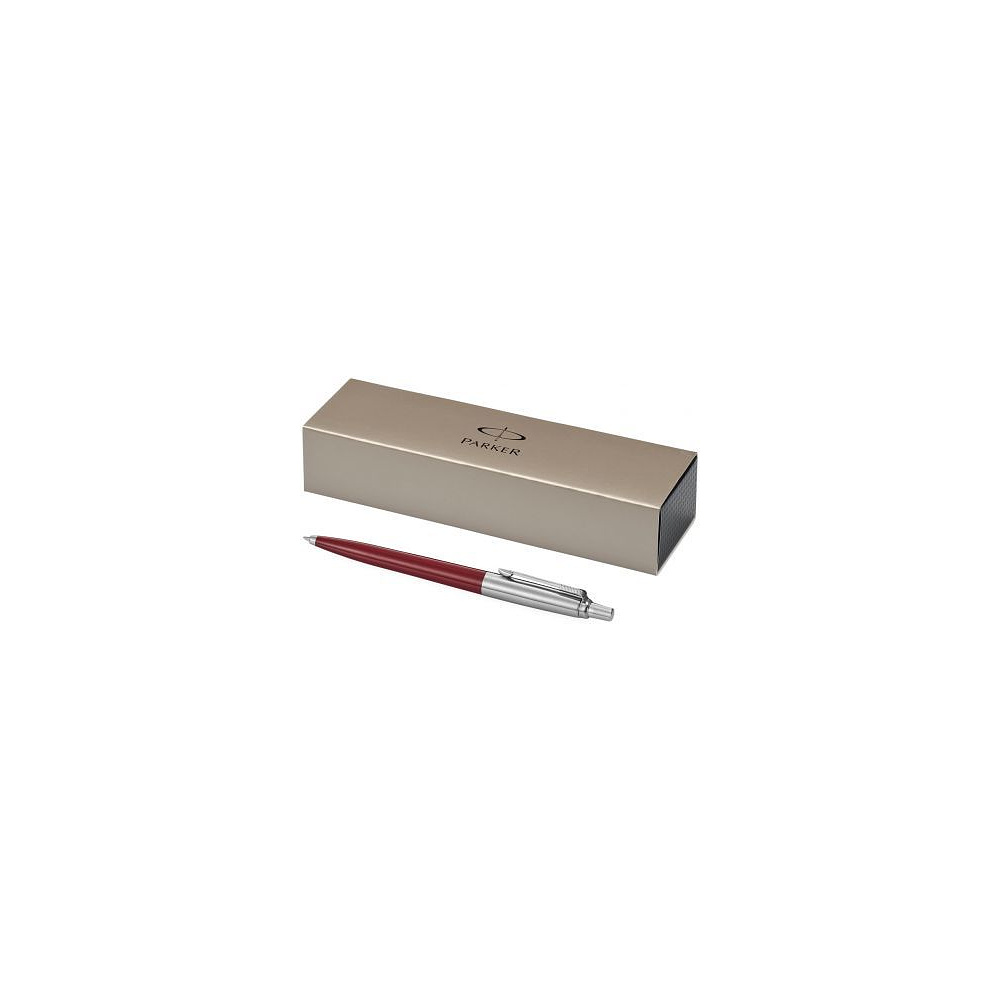 Ручка шариковая автоматическая "Parker Jotter Kensington Red CT", 0.7 мм, красный, серебристый, стерж. синий - 4