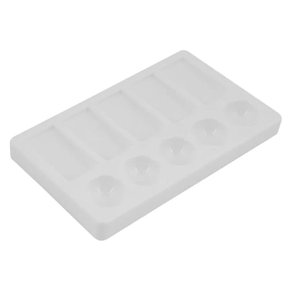 Палитра пластиковая "Сонет", прямоугольная, 10 ячеек, 19x11.5 см - 2