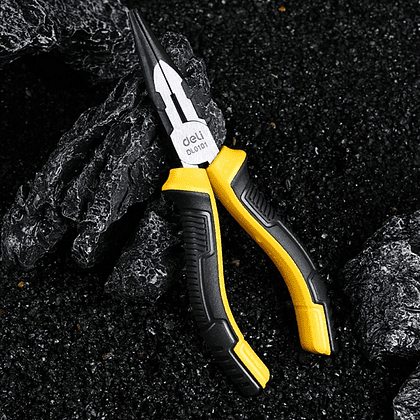 Длинногубцы Deli YS EDL0101, 160 мм, 2-х компонентные рукоятки - 5