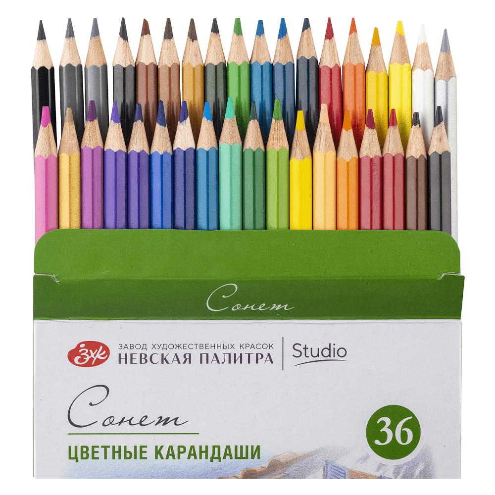 Набор цветных карандашей "Сонет", 36 цветов - 2