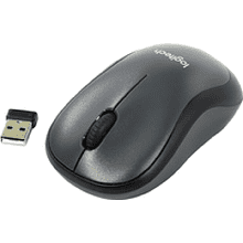 Мышь "Logitech M185", беспроводная, USB, черный, серый