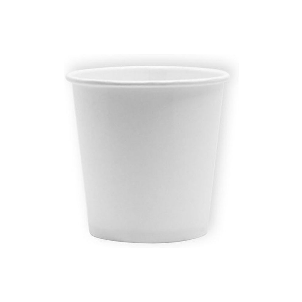 Стакан картонный, 100 мл, 1 слой, 100 шт/упак, белый