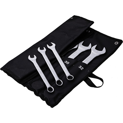 Ключ комбинированный "Deli" набор 14 шт., 10-32 мм, чехол, серебристый - 3