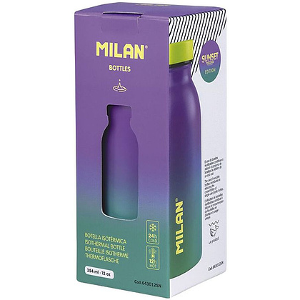 Бутылка термическая "Sunset series" Milan, металл, 354 мл, сиренево-бирюзовый - 2